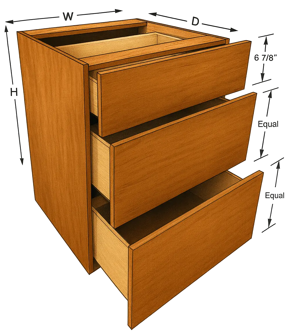 Custom cabinet with custom dimensions