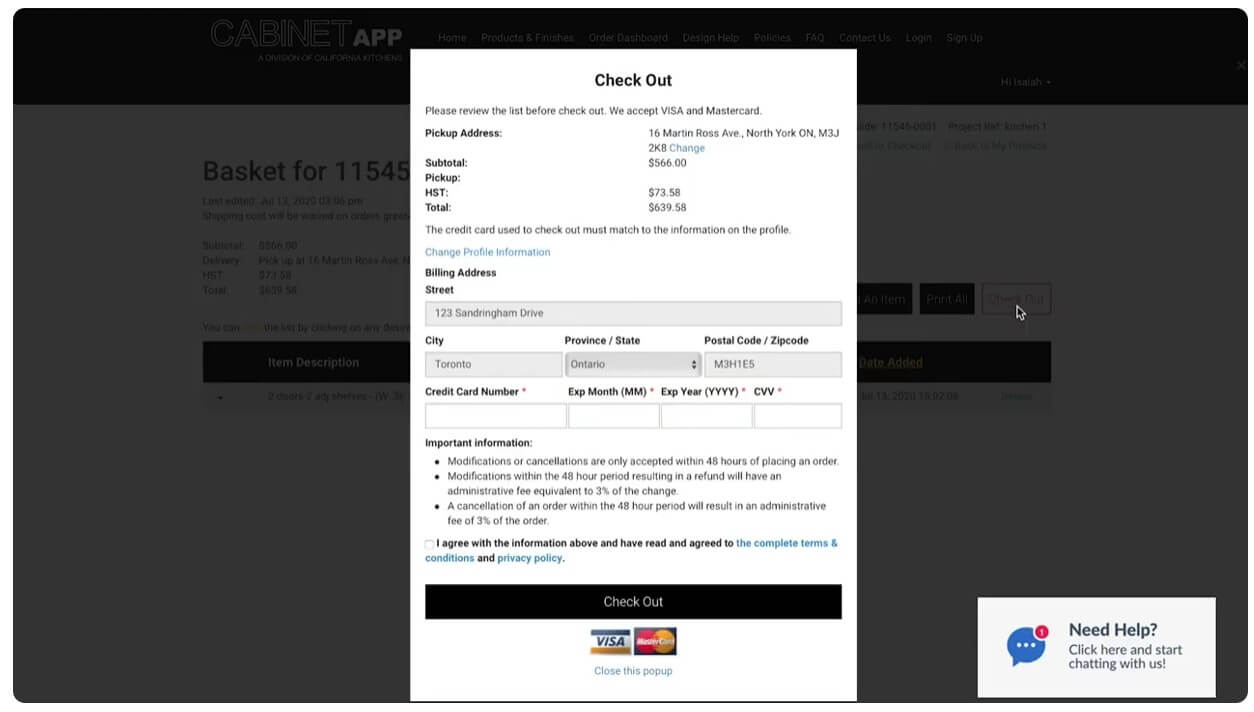 screenshot of video about how to check out