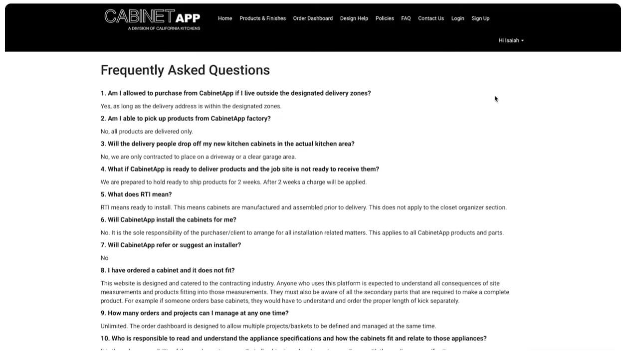 screenshot of video about our FAQ