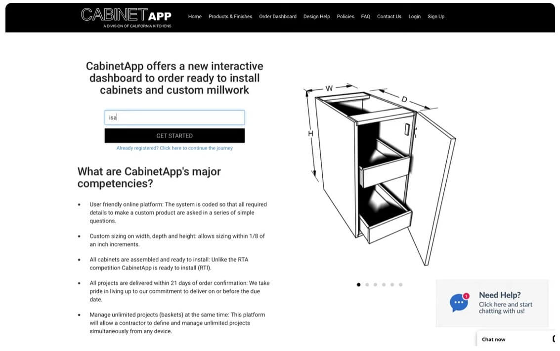screenshot of video about how to sign up to cabinetapp