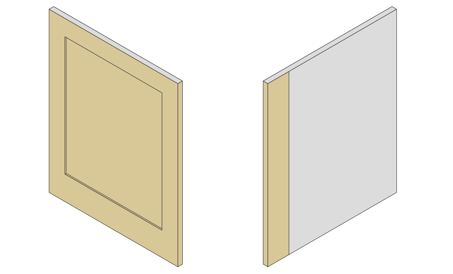 3/4 post finished on 1face,front edge&4"return