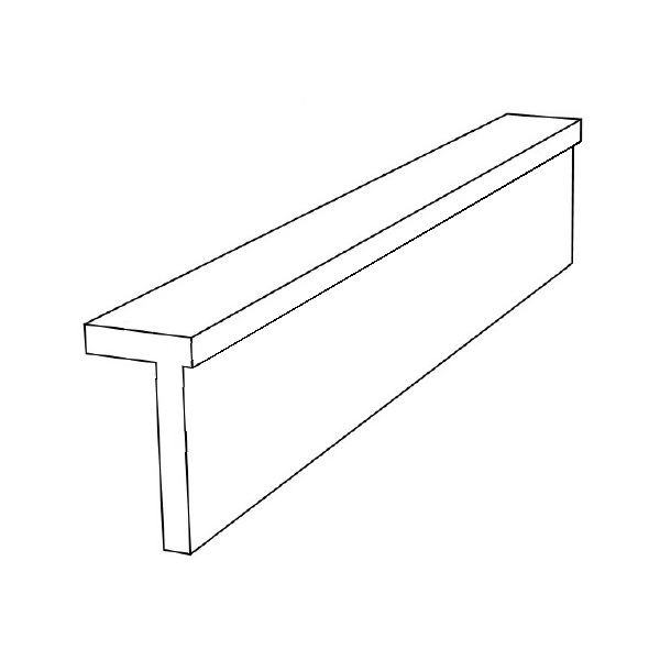 L-shape kick with 1/4" detail