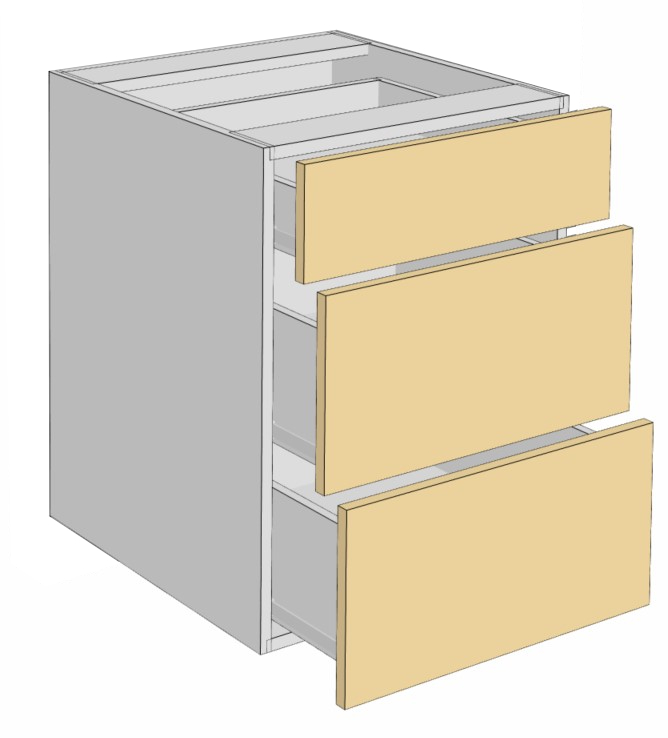 1 top and 2 pot drawers