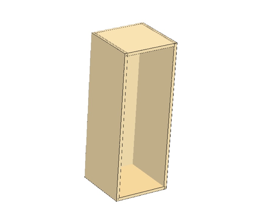 Upper - vertical open finish cabinet