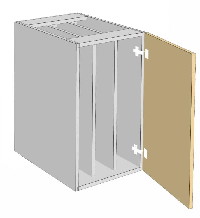 1 door with tray dividers