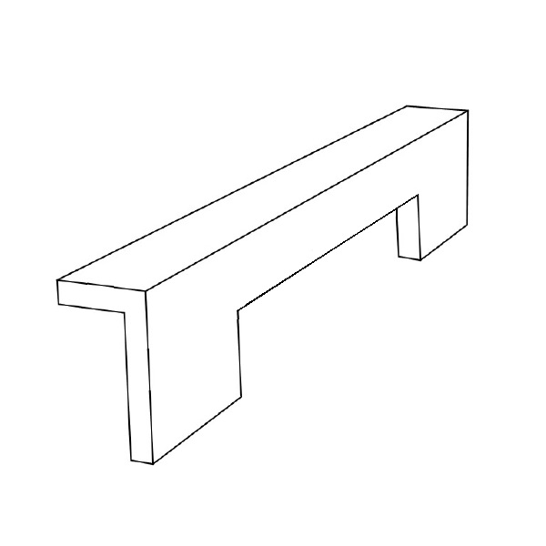 L-shape kick with square arch